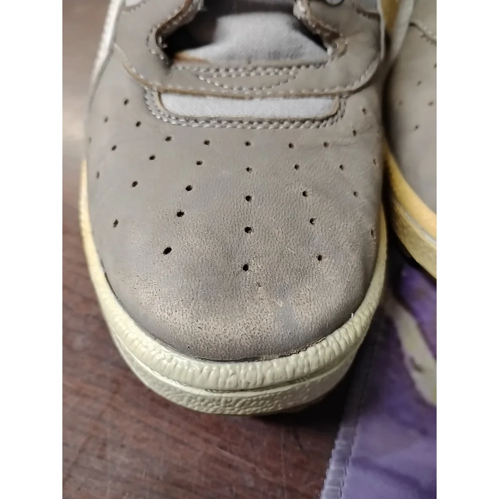 Puma Contact‎ Sky Sneaker Womens Size 6 Gray Suede Leather High Double Strap
